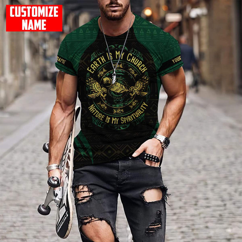 Customized name Native American Earth Is By Church Shirt T