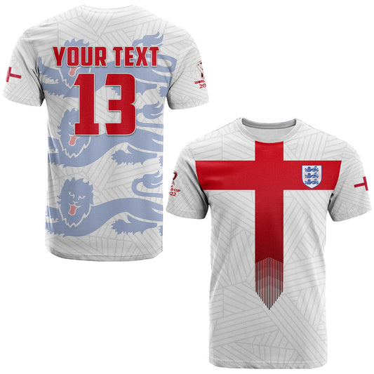 Custom England Football Come On Three Lions Soccer Champions World Cup Ver.01 T Shirt