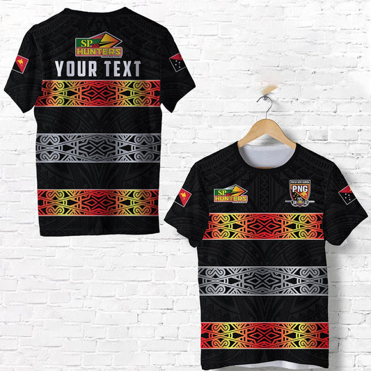 Custom The Hunters PNG Papua New Guinea Hunters Rugby T Shirt
