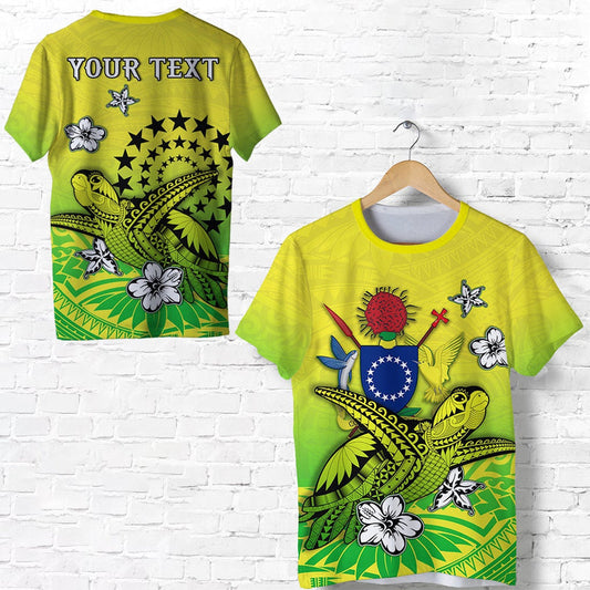 Custom Cook Islands Loved Polynesian Turtle T Shirt