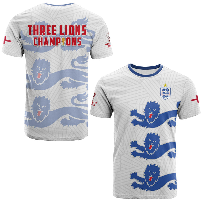 Custom England Football Come On Three Lions Soccer Champions World Cup Ver.02 T Shirt