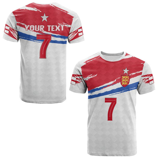 Custom England Football Come On England Custom Text And Number T Shirt