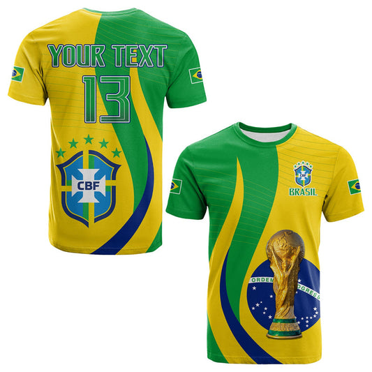 Custom Brazil Football Champions Selecao Style Vibe T Shirt