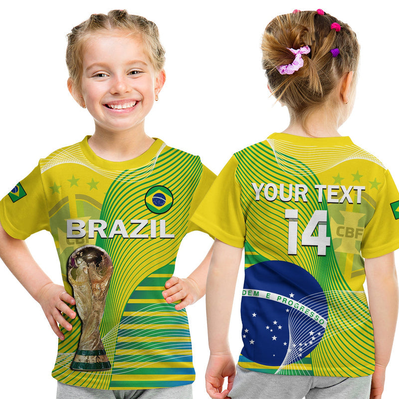 Custom Brazil Football Canarinha Champions WC 2022 T Shirt