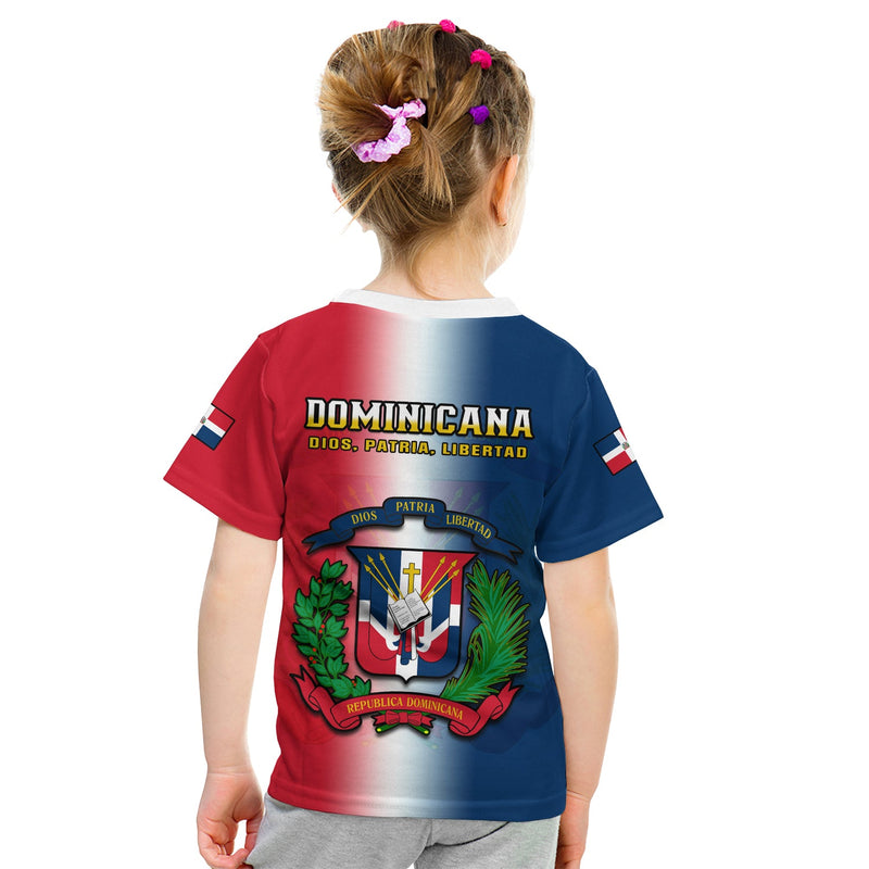 Dominican Republic Dominicana Coat Of Arms Gradient Style T Shirt