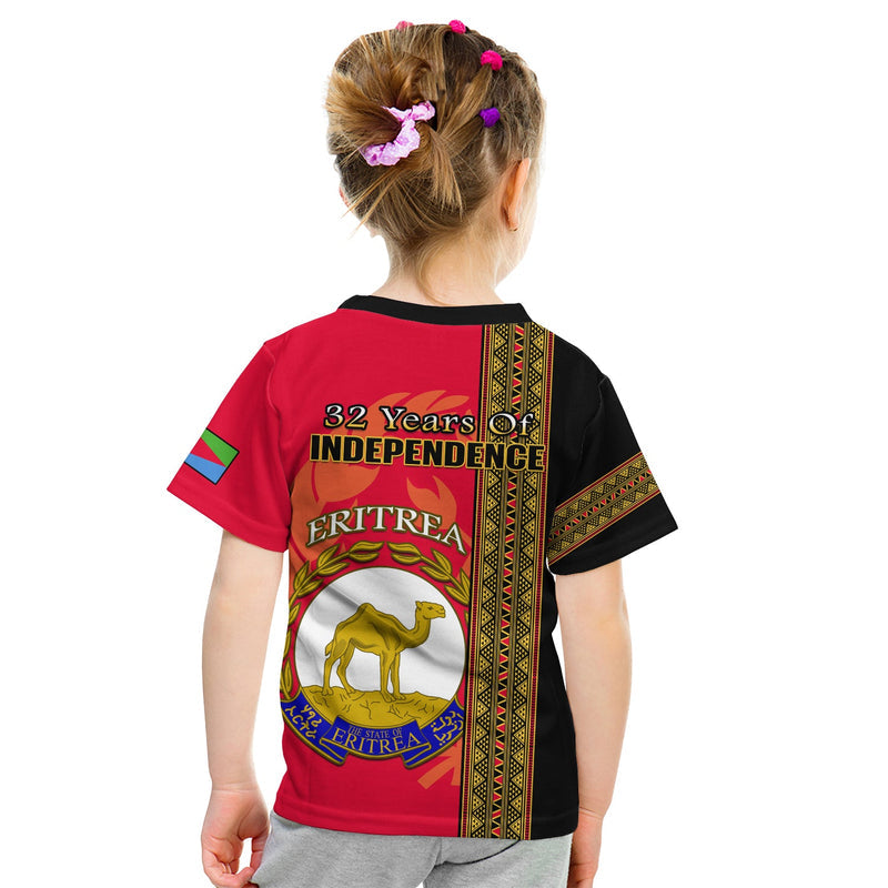 Eritrea African Pattern Happy Independence Day Version Black T Shirt
