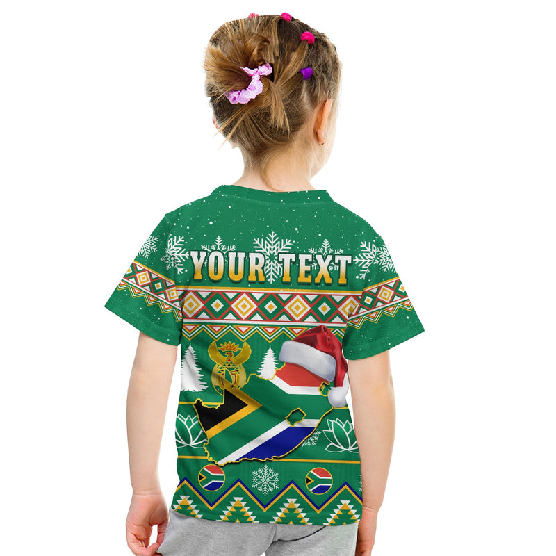 Custom South Africa Christmas King Protea Geseende Kersfees T Shirt