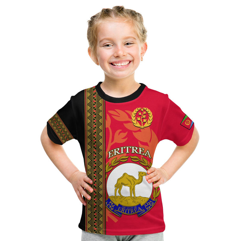 Eritrea African Pattern Happy Independence Day Version Black T Shirt