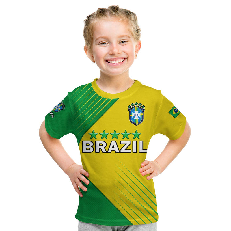 Custom Brazil Football Brasil Map Come On Canarinho Sporty Style T Shirt