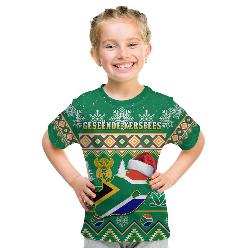 Custom South Africa Christmas King Protea Geseende Kersfees T Shirt