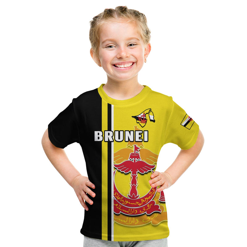 Custom Brunei Happy Independence Day With Coat Of Arms T Shirt
