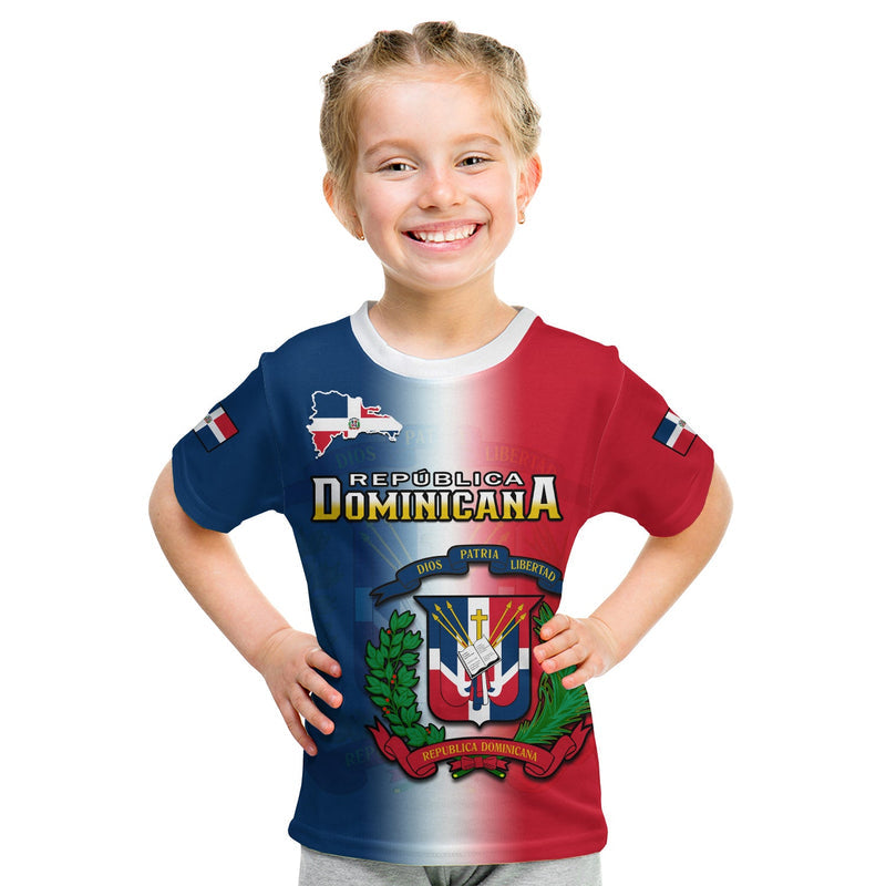 Dominican Republic Dominicana Coat Of Arms Gradient Style T Shirt
