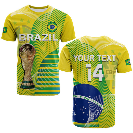Custom Brazil Football Canarinha Champions WC 2022 T Shirt