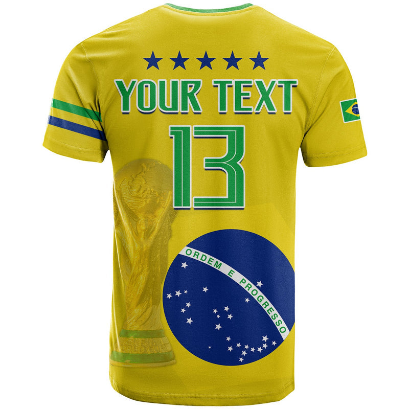 Custom Brazil Football Go Champions Selecao Campeao T Shirt
