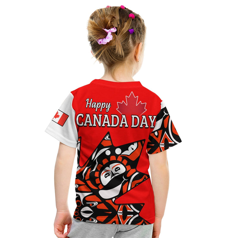 Custom Canada Haida Maple Leaf Canadian T Shirt