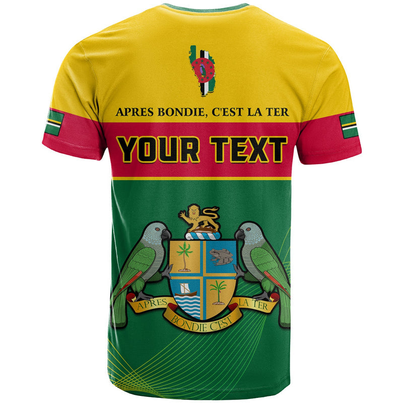 Custom Dominica Dominican Coat Of Arms With Map T Shirt