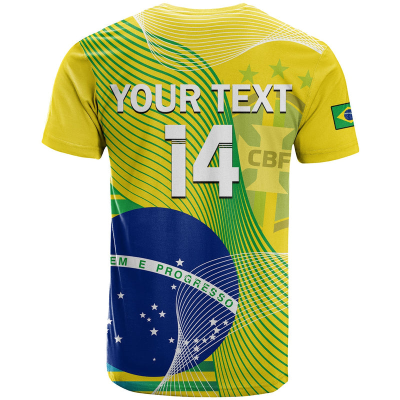 Custom Brazil Football Canarinha Champions WC 2022 T Shirt