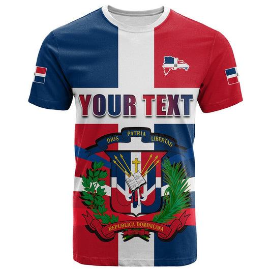 Custom Dominican Republic Dominicana Proud Style Flag T Shirt
