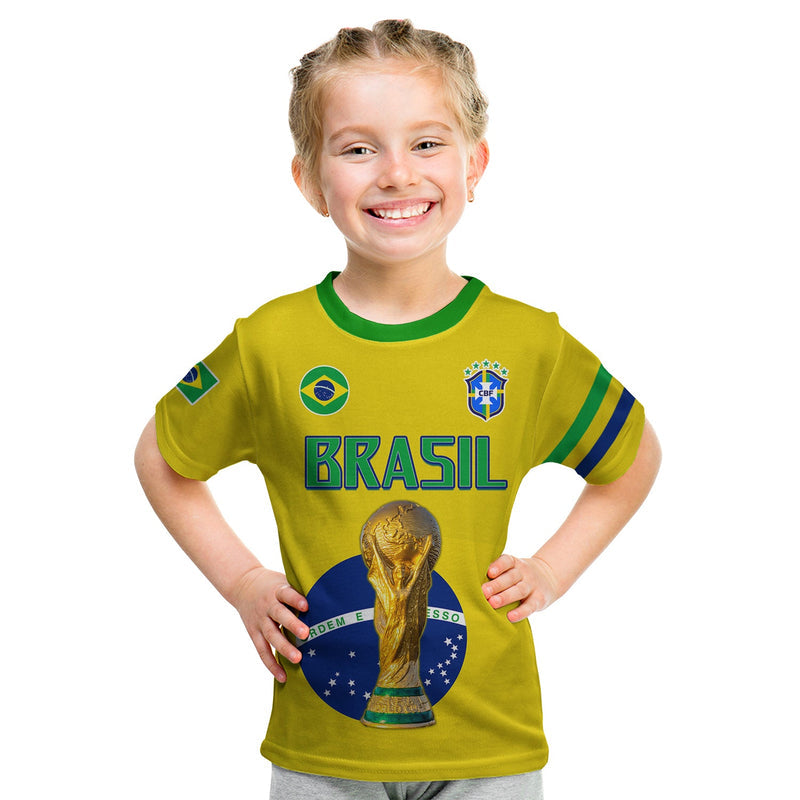 Custom Brazil Football Go Champions Selecao Campeao T Shirt