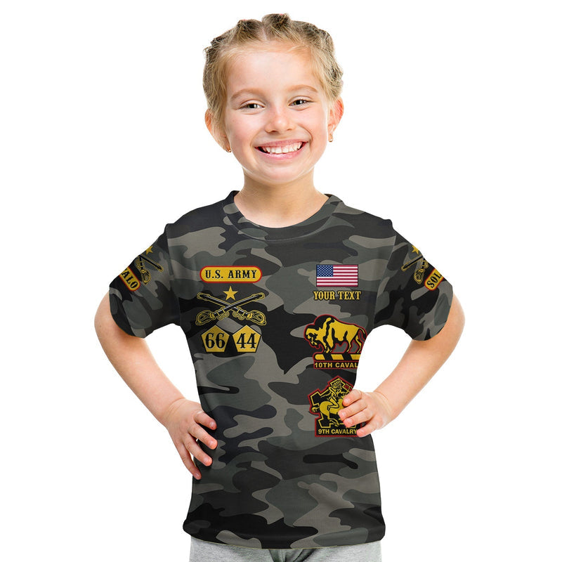 Custom Buffalo Soldiers Camouflage Unique T Shirt