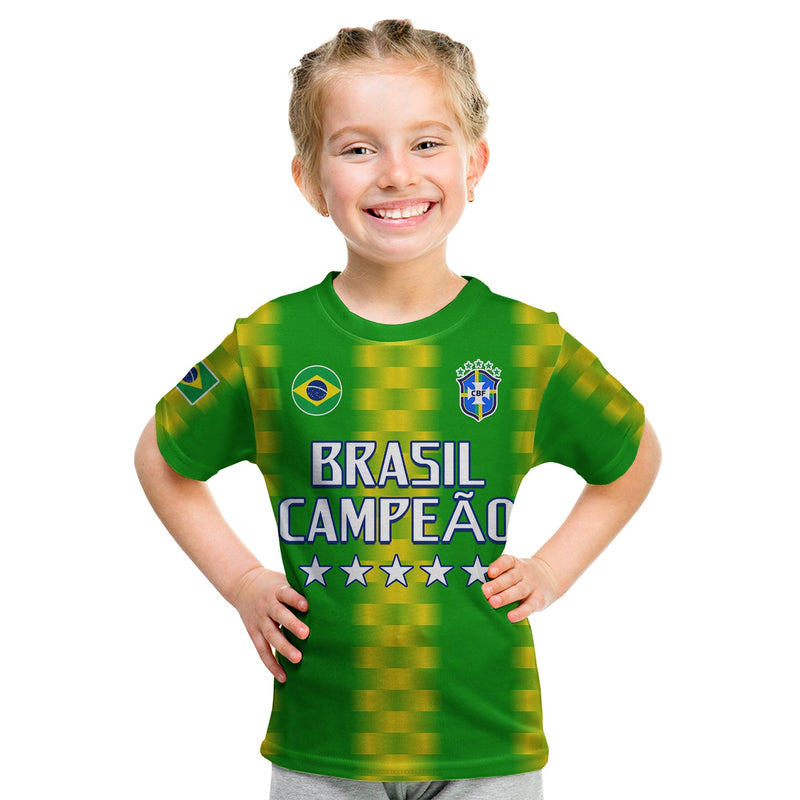 Custom Brazil Football Champions Proud Selecao T Shirt