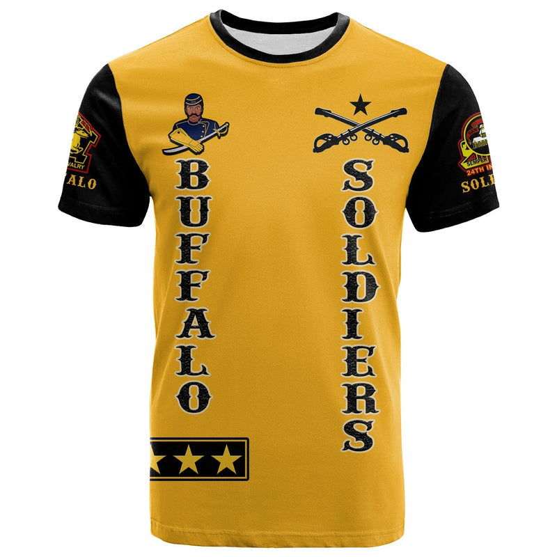 Custom Buffalo Soldiers Motorcycle BSMC Club T Shirt