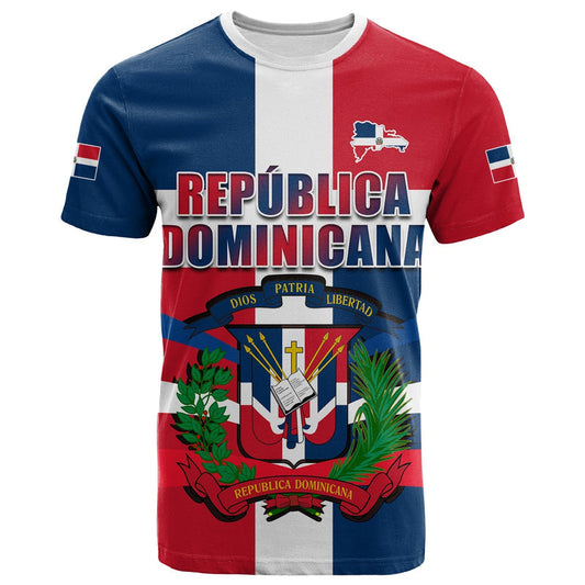 Dominican Republic Dominicana Proud Style Flag T Shirt