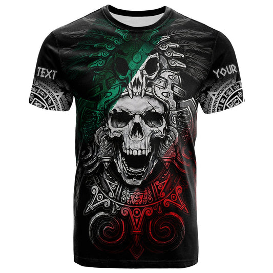 Custom Mexico Skull Eagle Aztec T Shirt