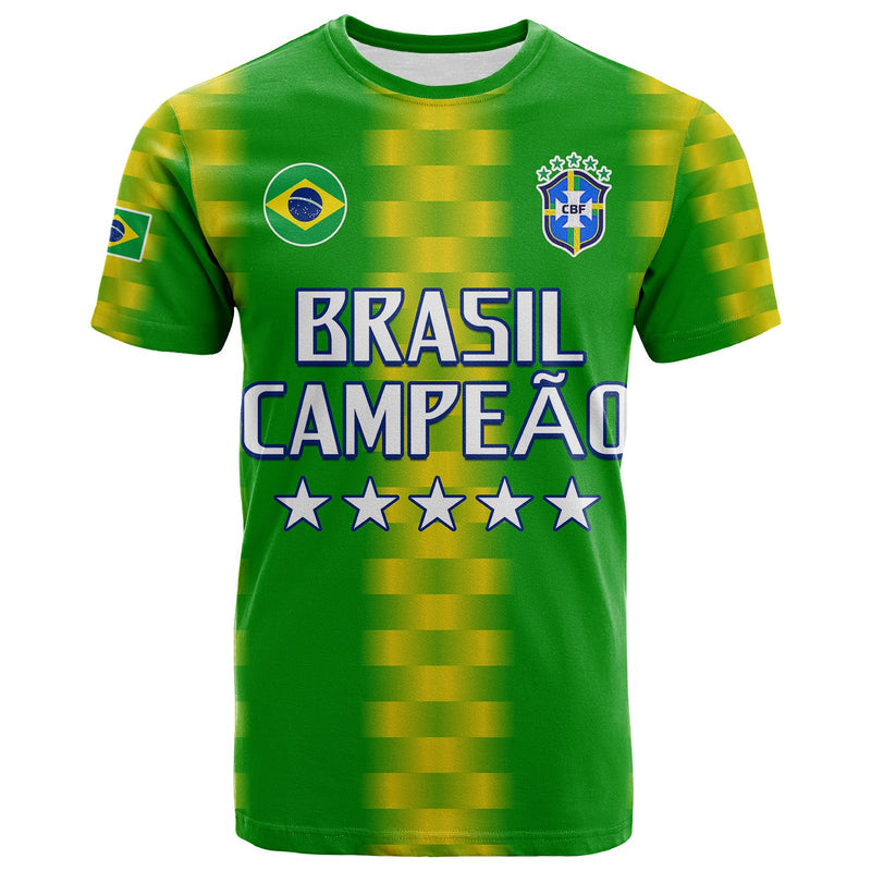 Custom Brazil Football Champions Proud Selecao T Shirt