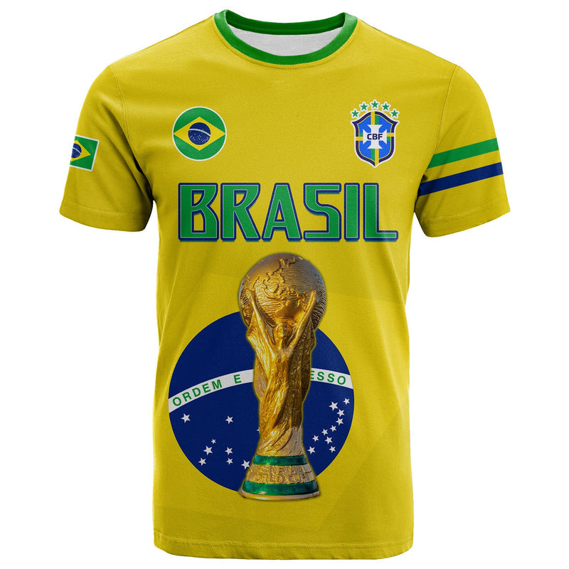 Custom Brazil Football Go Champions Selecao Campeao T Shirt