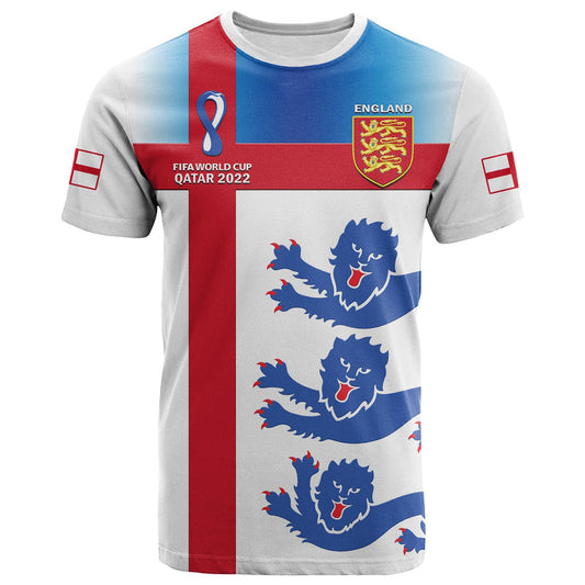 Custom England Football Three Lions Champions World Cup 2022 T Shirt