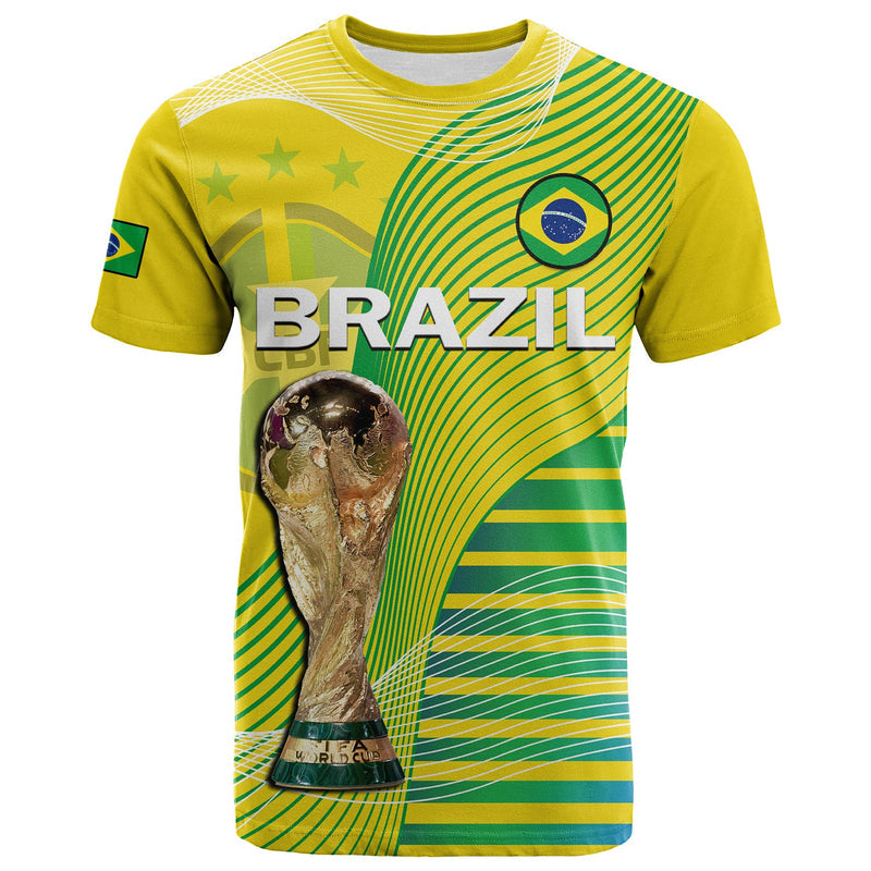 Custom Brazil Football Canarinha Champions WC 2022 T Shirt