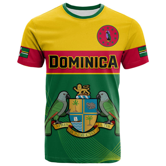 Custom Dominica Dominican Coat Of Arms With Map T Shirt