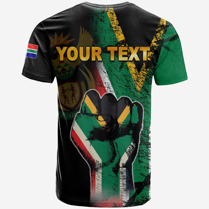 Custom South Africa Flag Grunge Style T Shirt