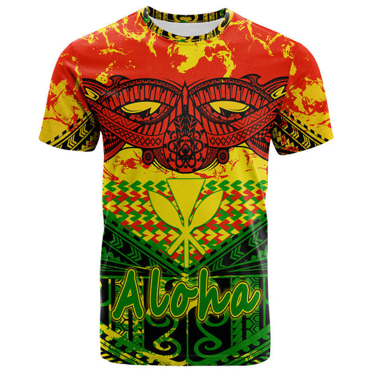 Custom Hawaiian Tribal Kanaka Maoli Reggae Polynesian Version T Shirt