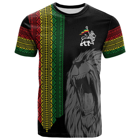 Ethiopia Patriot Day Roaring Lion T Shirt
