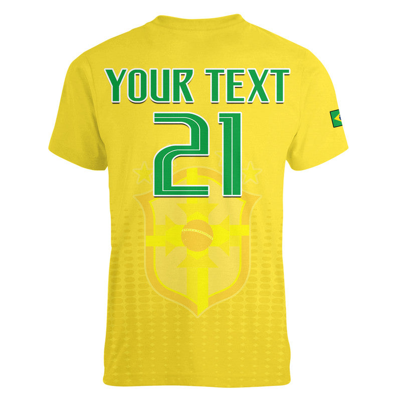Custom Brazil Football Sub20 Champions South American V Neck T Shirt
