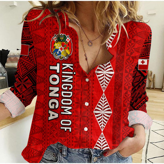 (Custom Personalised) Kingdom of Tonga Women Casual Shirt