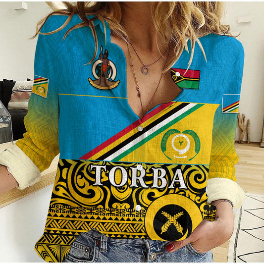 (Custom Personalised) Torba Province Vanuatu Proud Women Casual Shirt