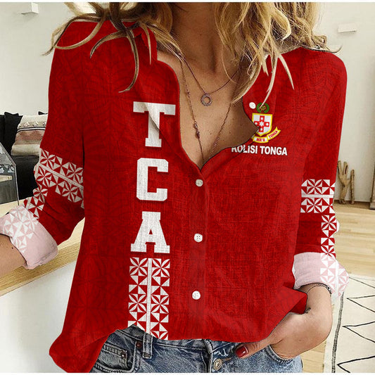 (Custom Personalised) Kolisi Tonga - TCA Women Casual Shirt