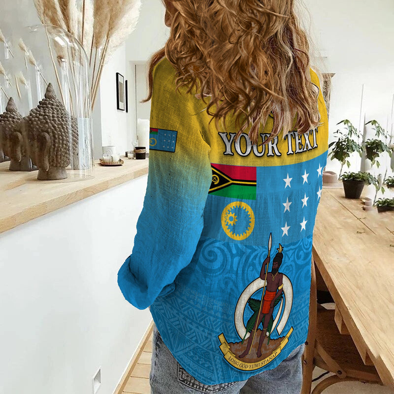 (Custom Personalised) Sanma Province Vanuatu Proud Women Casual Shirt