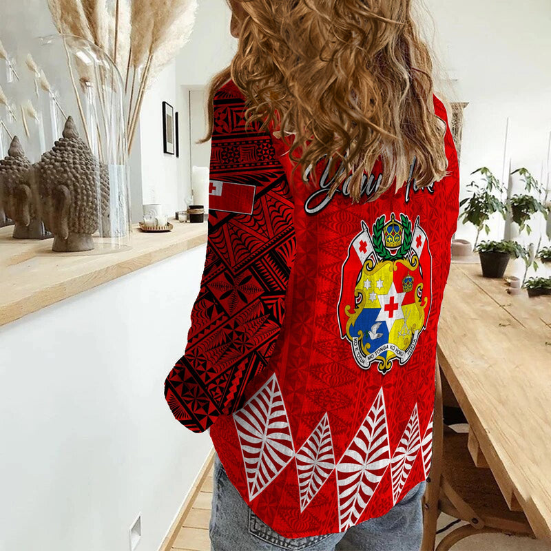 (Custom Personalised) Kingdom of Tonga Women Casual Shirt