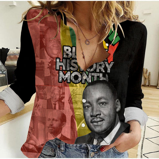 (Custom Personalised) Civil Rights Leaders African American Black History Month Women Casual Shirt