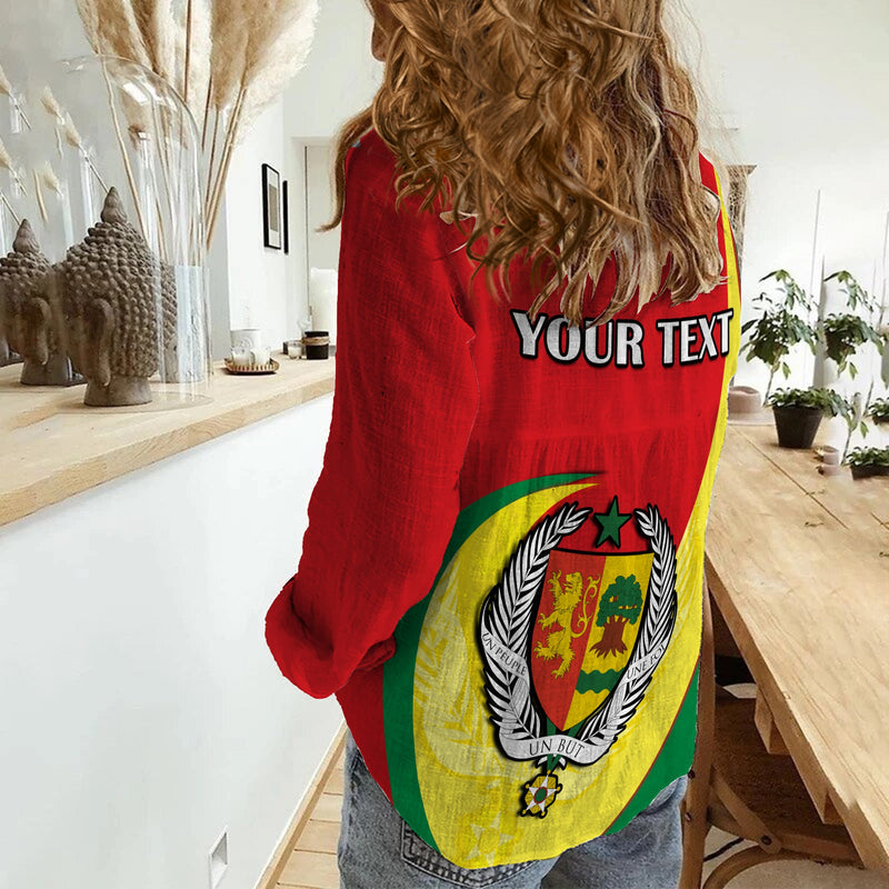 (Custom Personalised) Senegal Happy 63th Independence Day Women Casual Shirt