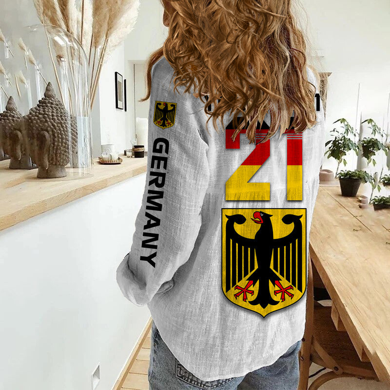 (Custom Personalised) Germany Home Kit Football WC 2022 Women Casual Shirt