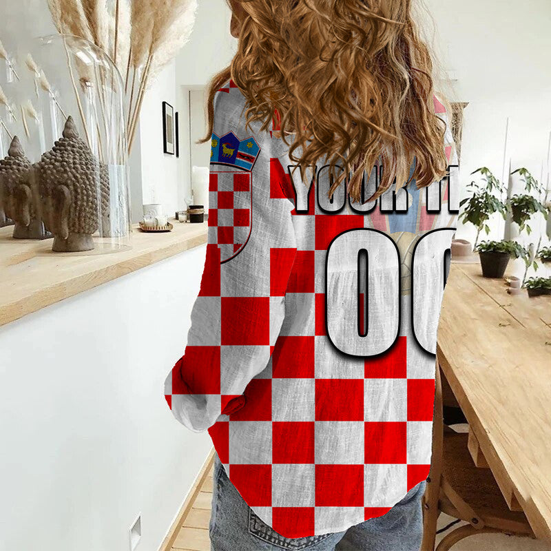 (Custom And Number) Croatia Soccer- Champions In My Heart Casual Shirt