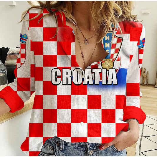 (Custom And Number) Croatia Soccer- Champions In My Heart Casual Shirt