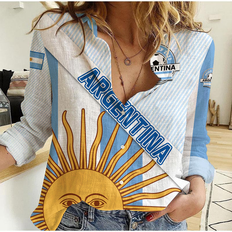 (Custom Personalised) Argentina Sol de Mayo Football Women Casual Shirt