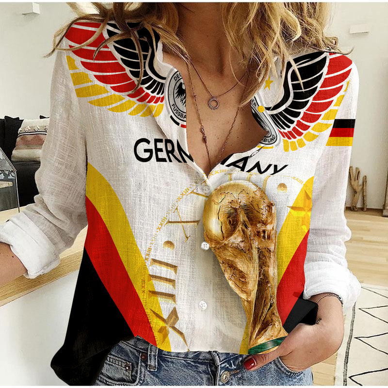 (Custom Personalised) Germany Football World Cup 2022 - Women Casual Shirt