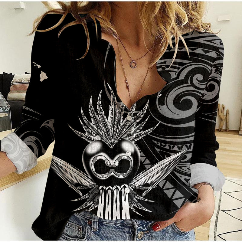 Custom Hawaii Ikaika Warrior Women Casual Shirt
